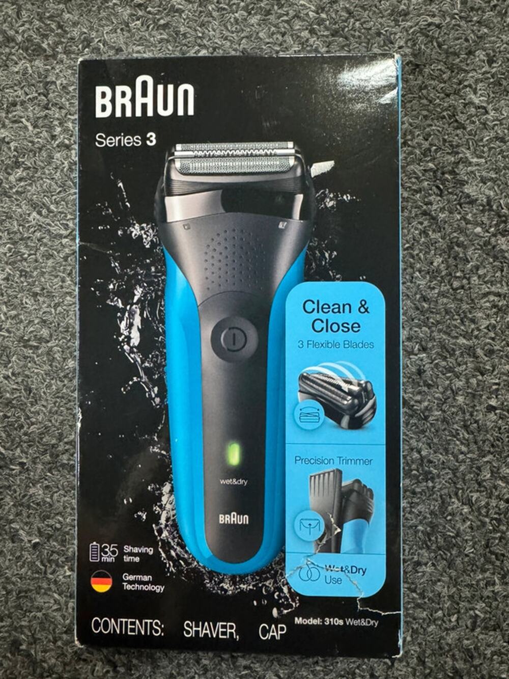 Braun Series 3 310S Rechargeable Wet Dry Electric Foil Shaver